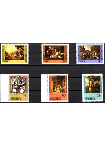 DOMINICA  francobolli serie completa nuova Yvert e Tellier A 650/5 Caravaggio Picasso